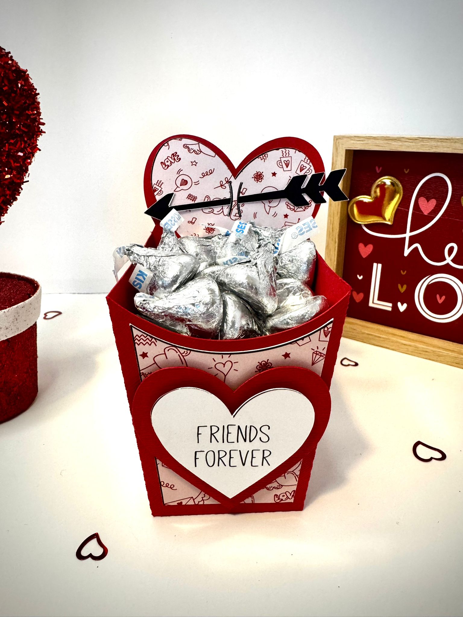 Personalized Valentine's Day Treat Box| Valentines Day Gift Box | Party Favor Box | Valentines Party Favors | Kids Valentines | 5 UNITS