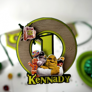 3D Shrek Cake Topper | Shrek Happy Birthday Cake topper | Shrek Party