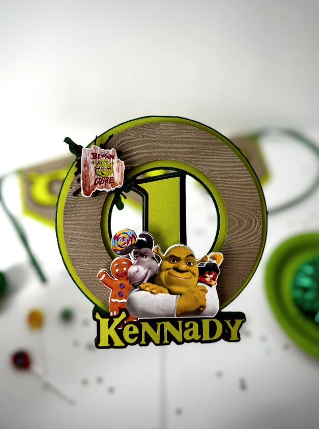 3D Shrek Cake Topper | Shrek Happy Birthday Cake topper | Shrek Party