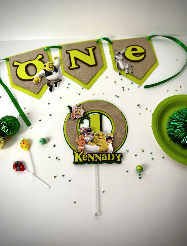3D Shrek Cake Topper | Shrek Happy Birthday Cake topper | Shrek Party - Image 6