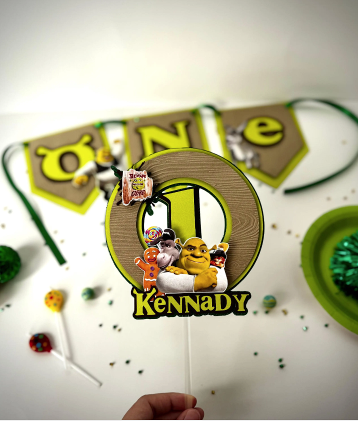 3D Shrek Cake Topper | Shrek Happy Birthday Cake topper | Shrek Party - Image 5