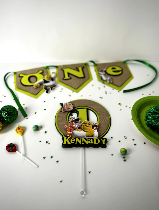 3D Shrek Cake Topper | Shrek Happy Birthday Cake topper | Shrek Party - Image 2